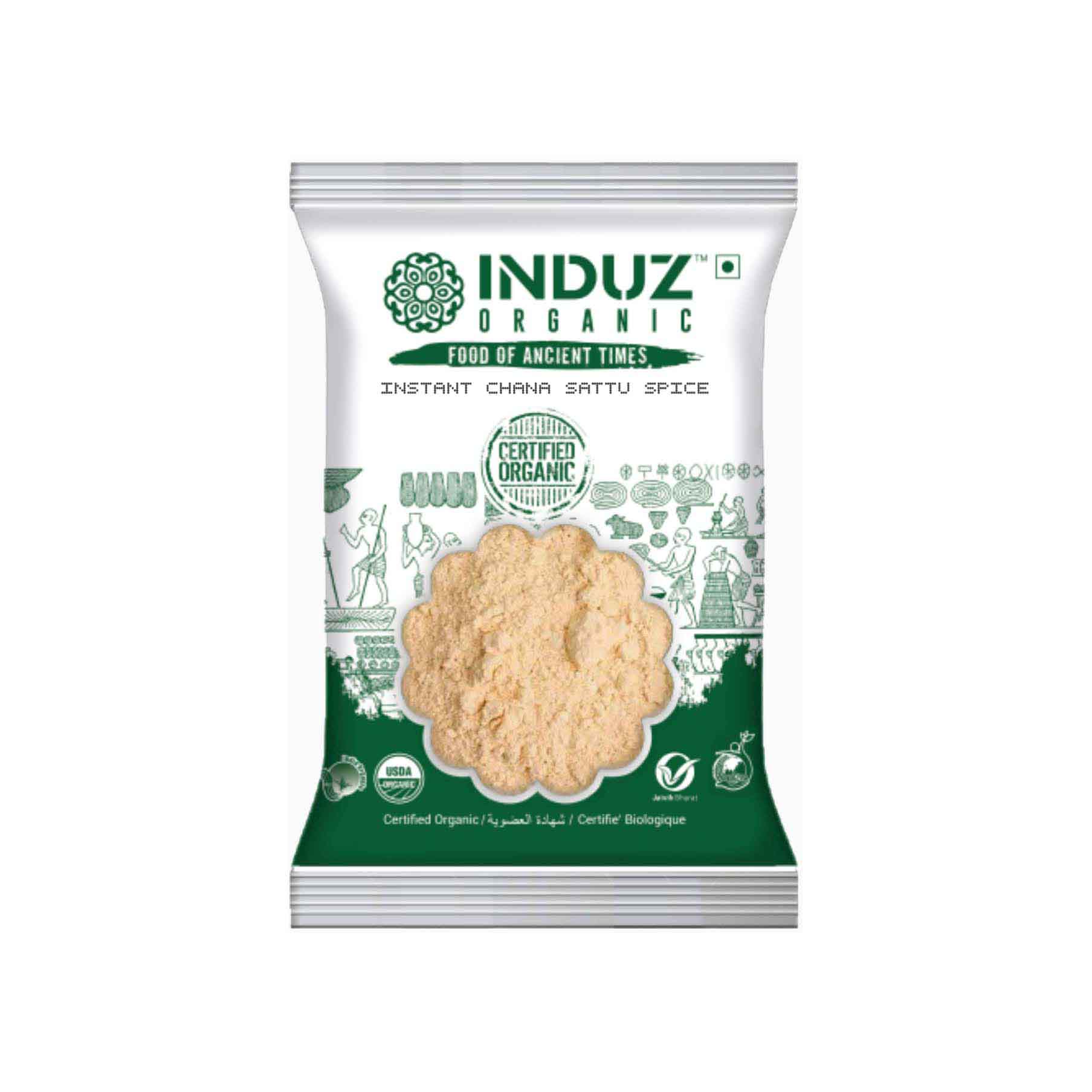 Induz Organic Instant Chana Sattu Spice Flavoured (VACCUM PACK)