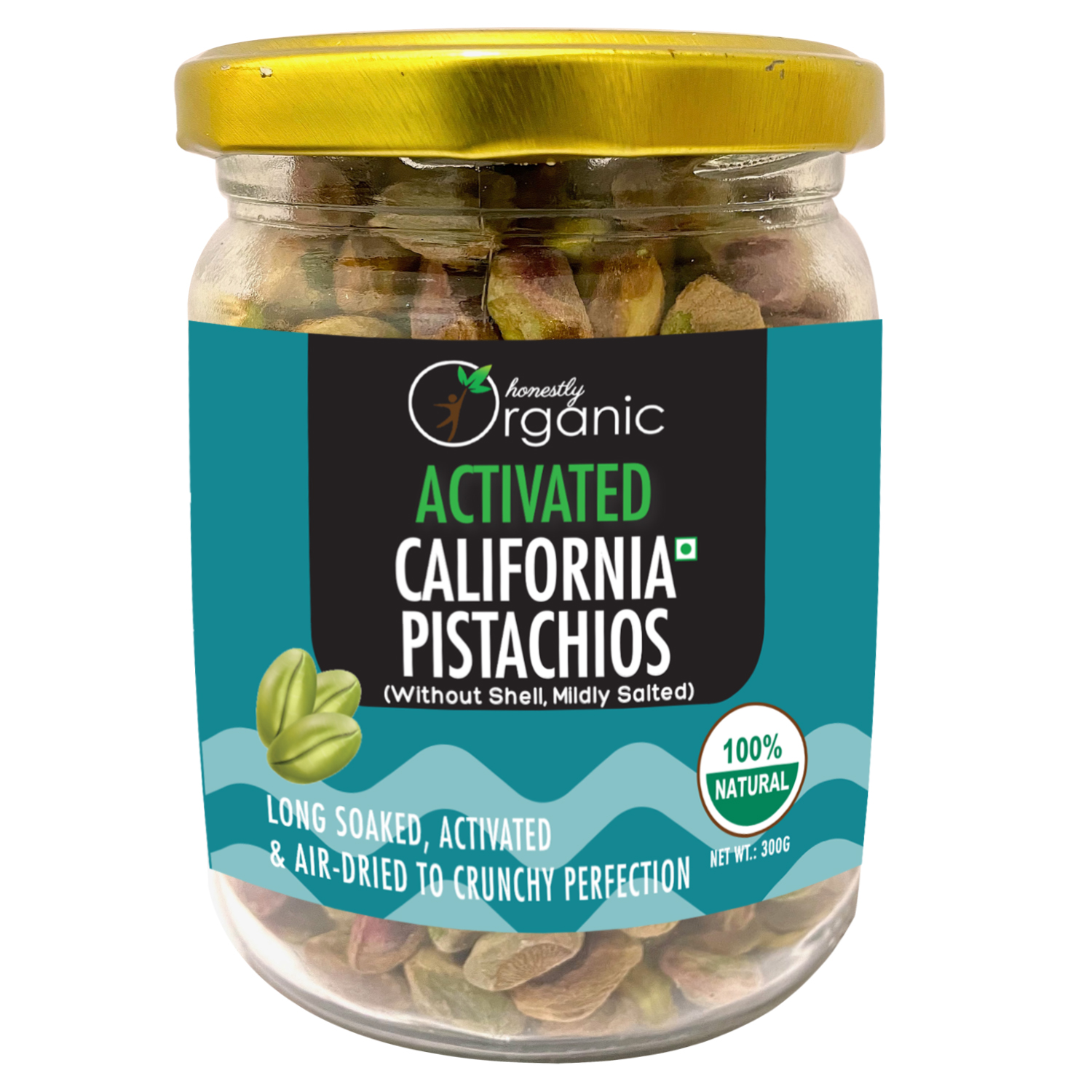 D-Alive Activated California Pistachios - Mildly Salted (100% Fresh & Natural, Long Soaked & Air Dried to Crunchy Perfection)