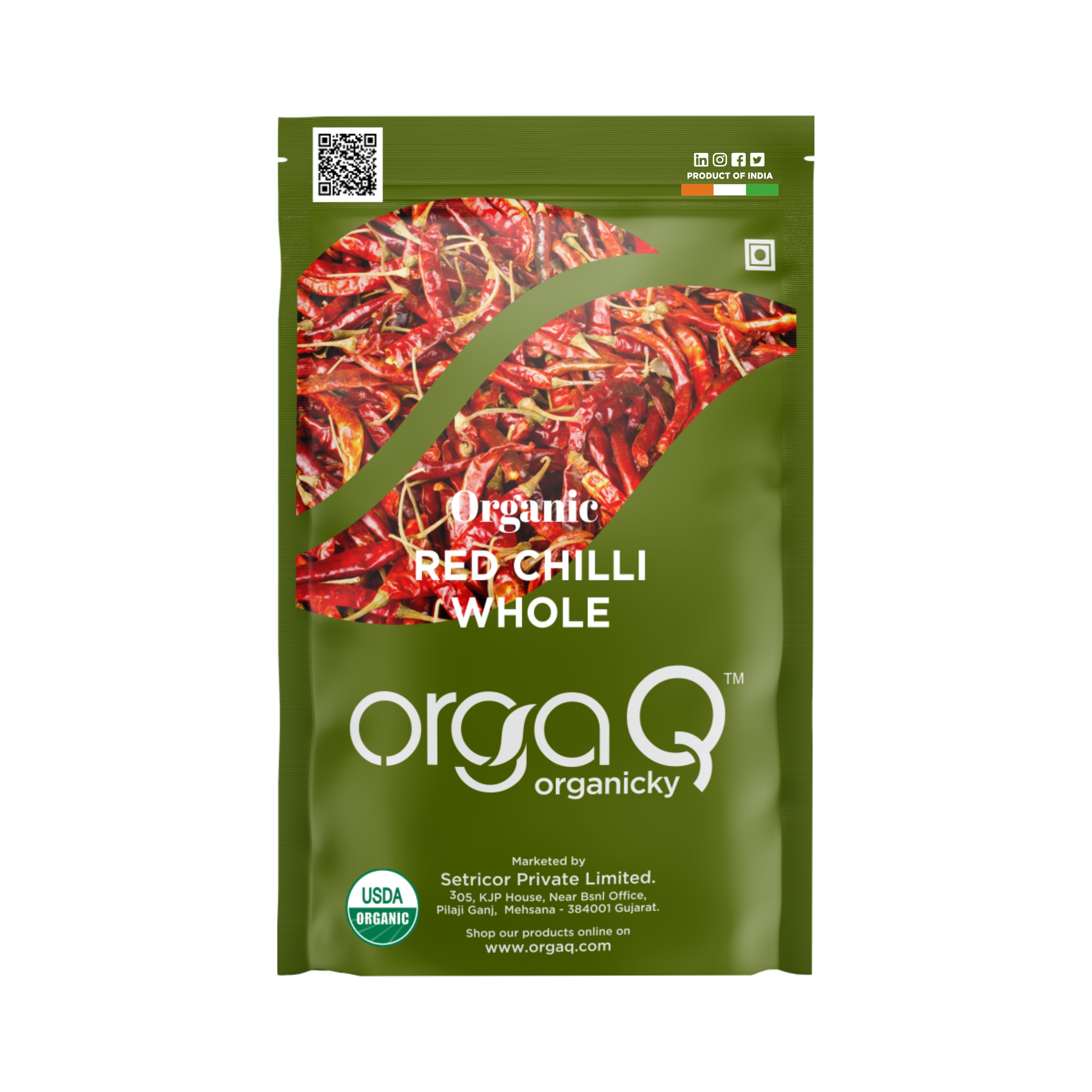 Orgaq Organic Red Chilli Whole