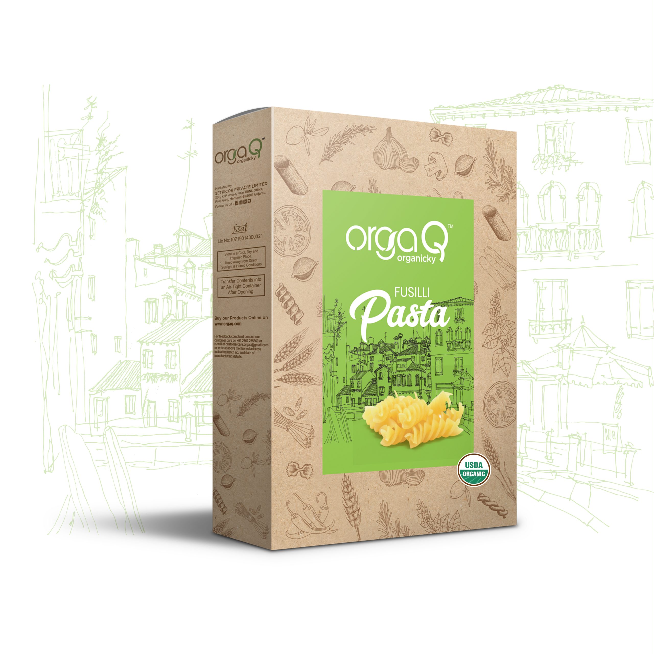Orgaq Fusilli Pasta