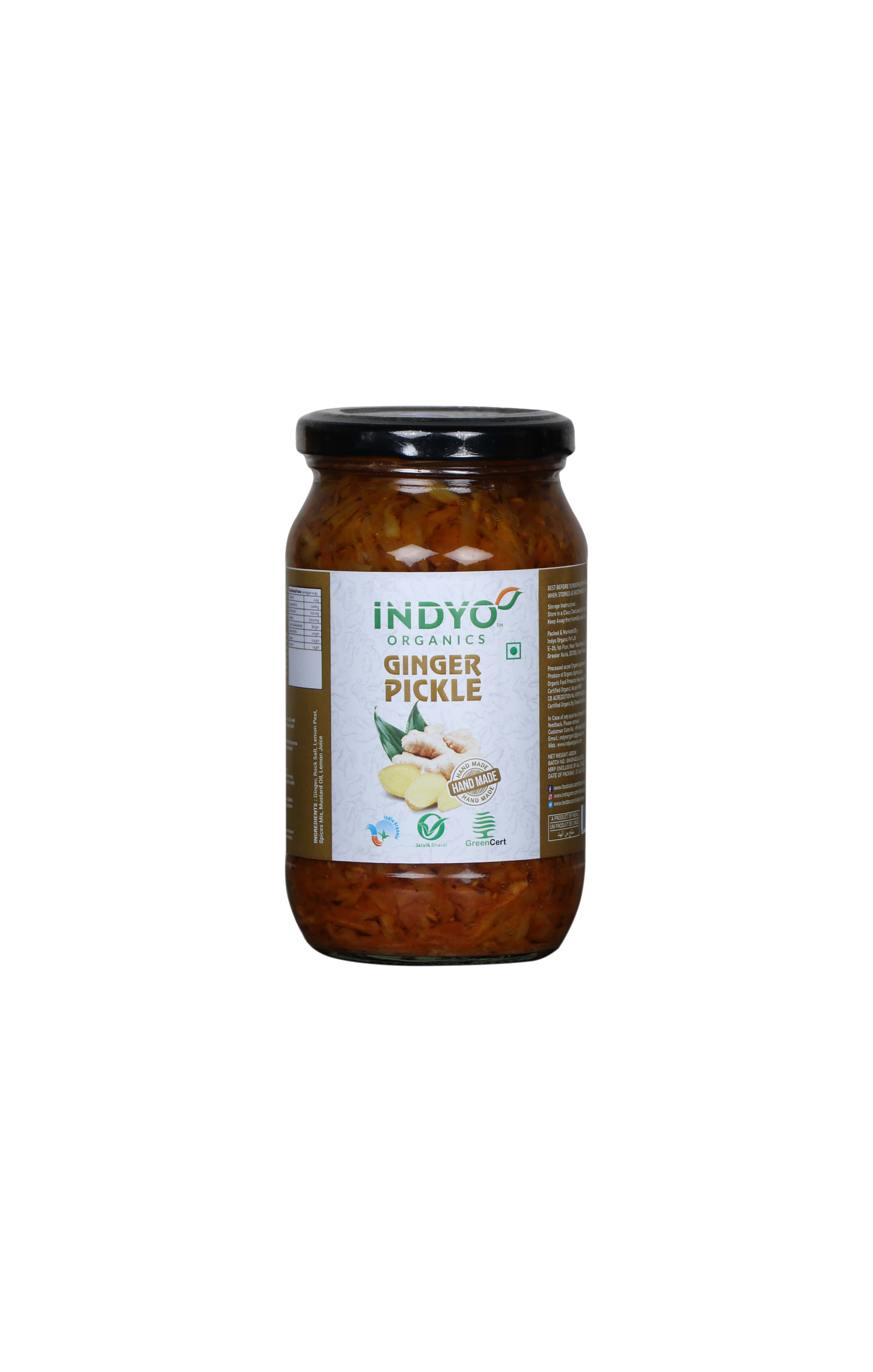 INDYO GINGER PICKLE 400 GM