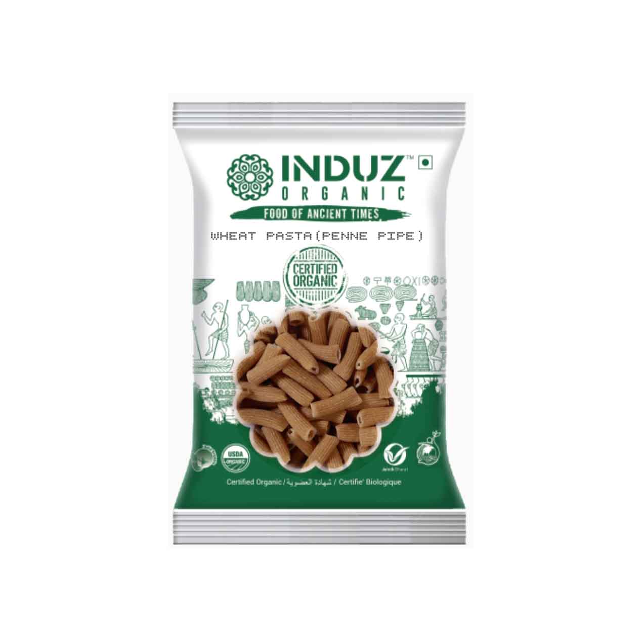 Induz Organic Wheat Pasta - Penne Pipe
