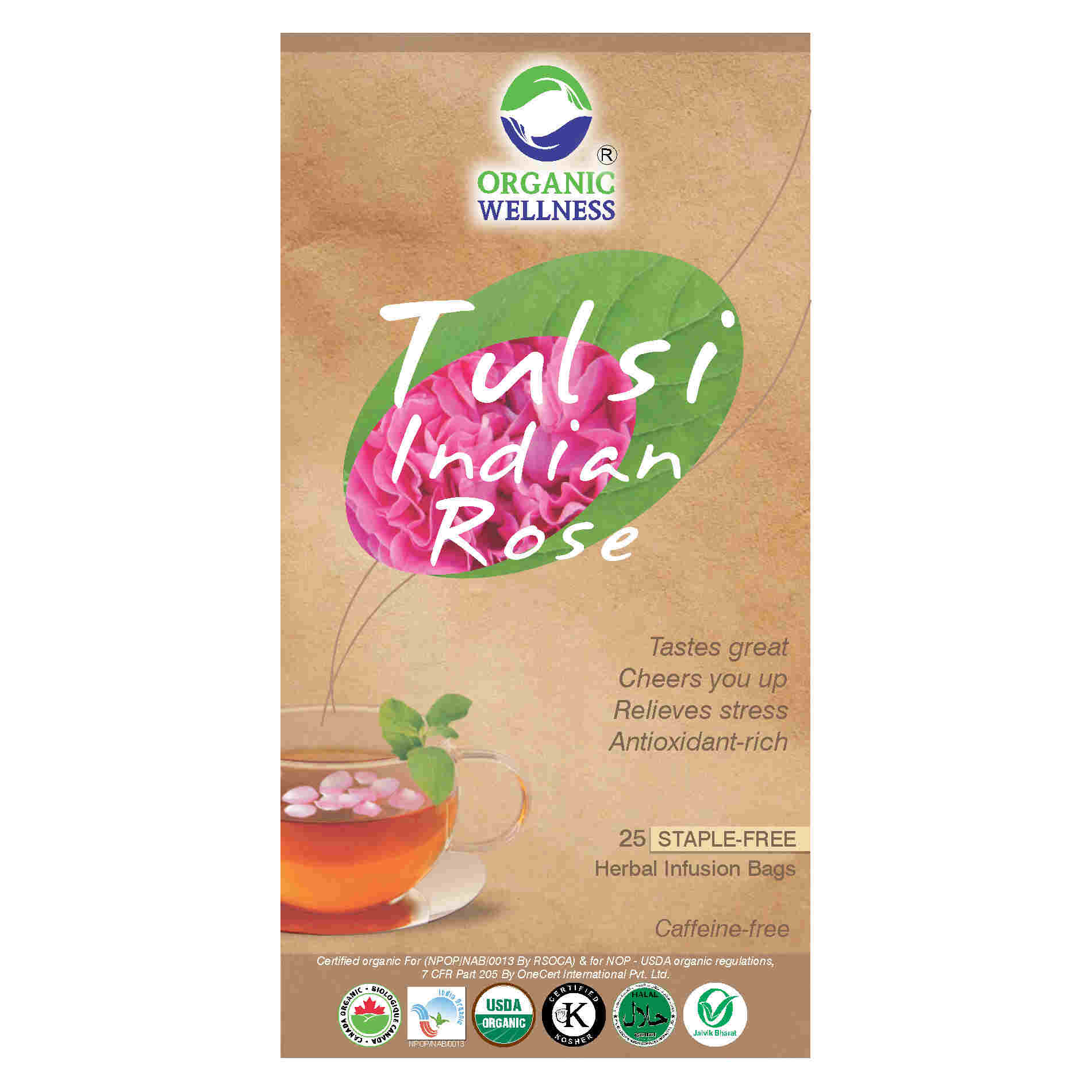 ow Real Tulsi Indian Rose 25 Teabags