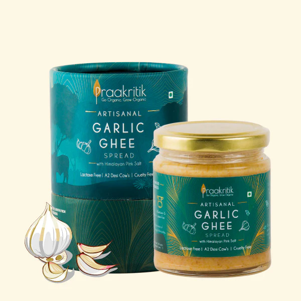 Praakritik Artisanal Garlic Ghee Spread With Himalayan Pink Salt