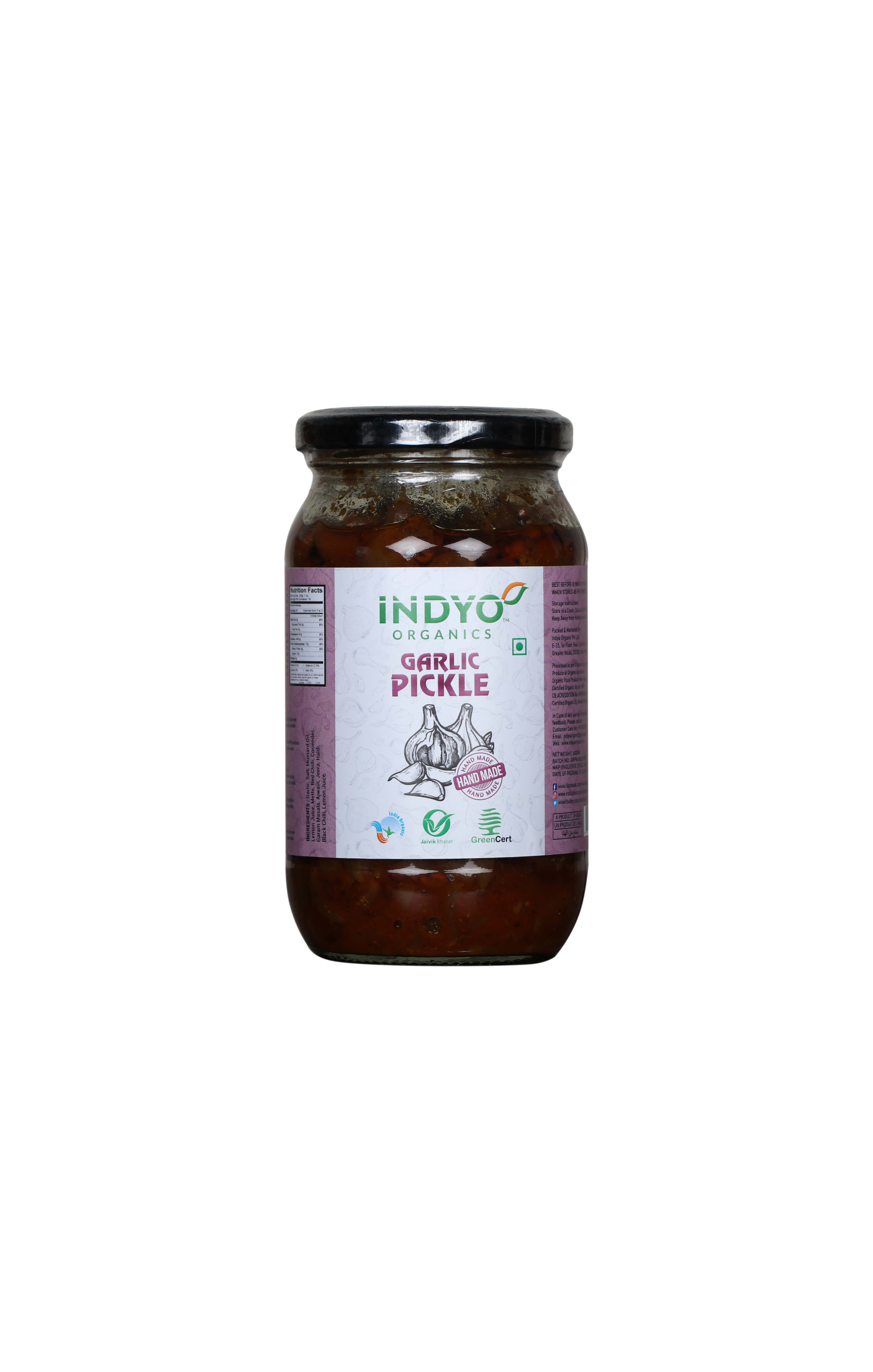 INDYO GARLIC PICKLE 400 GM
