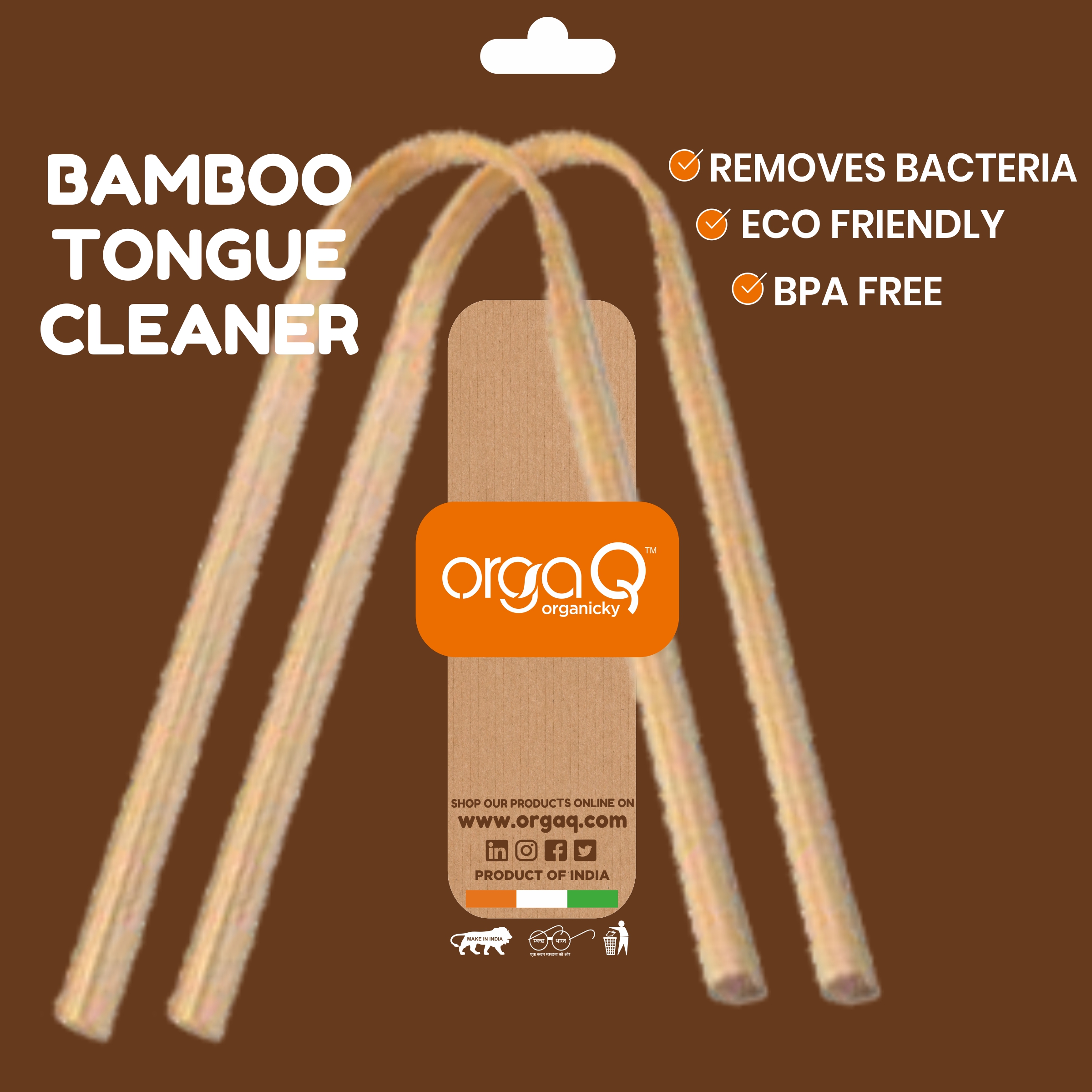 ORGAQ BAMBOO TONGUE CLENER