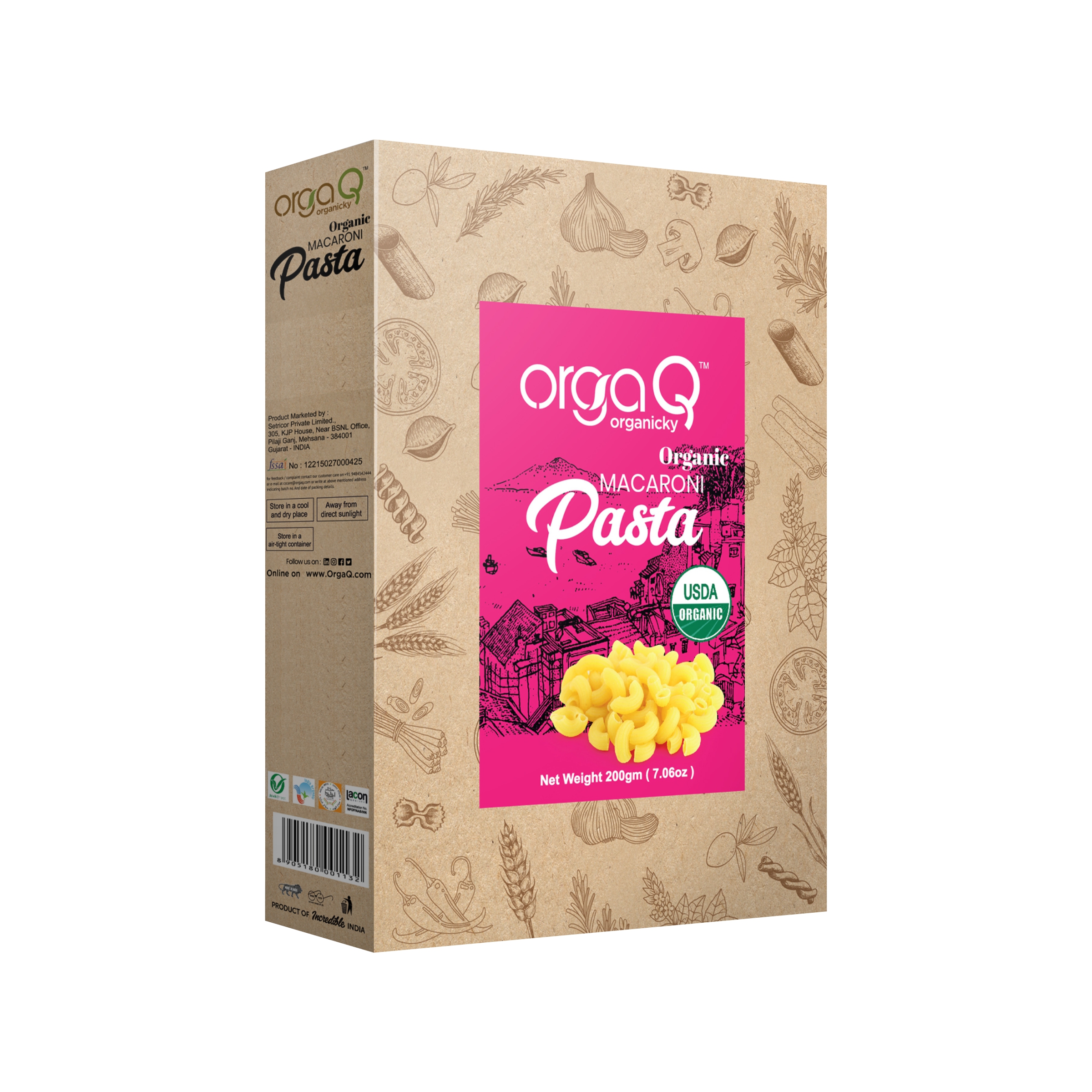Orgaq Macaroni Pasta
