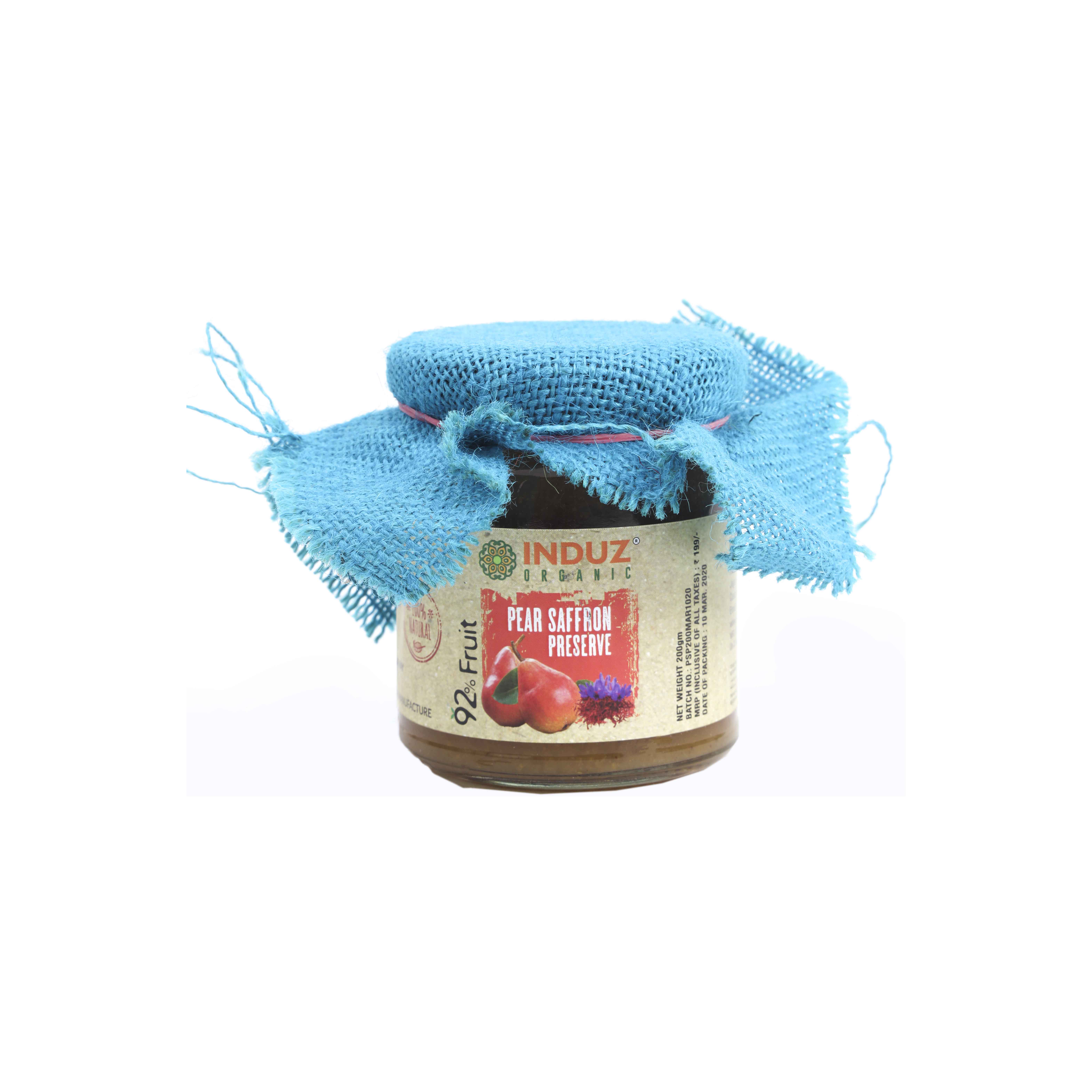 Induz Organic Pear Saffron Preserve