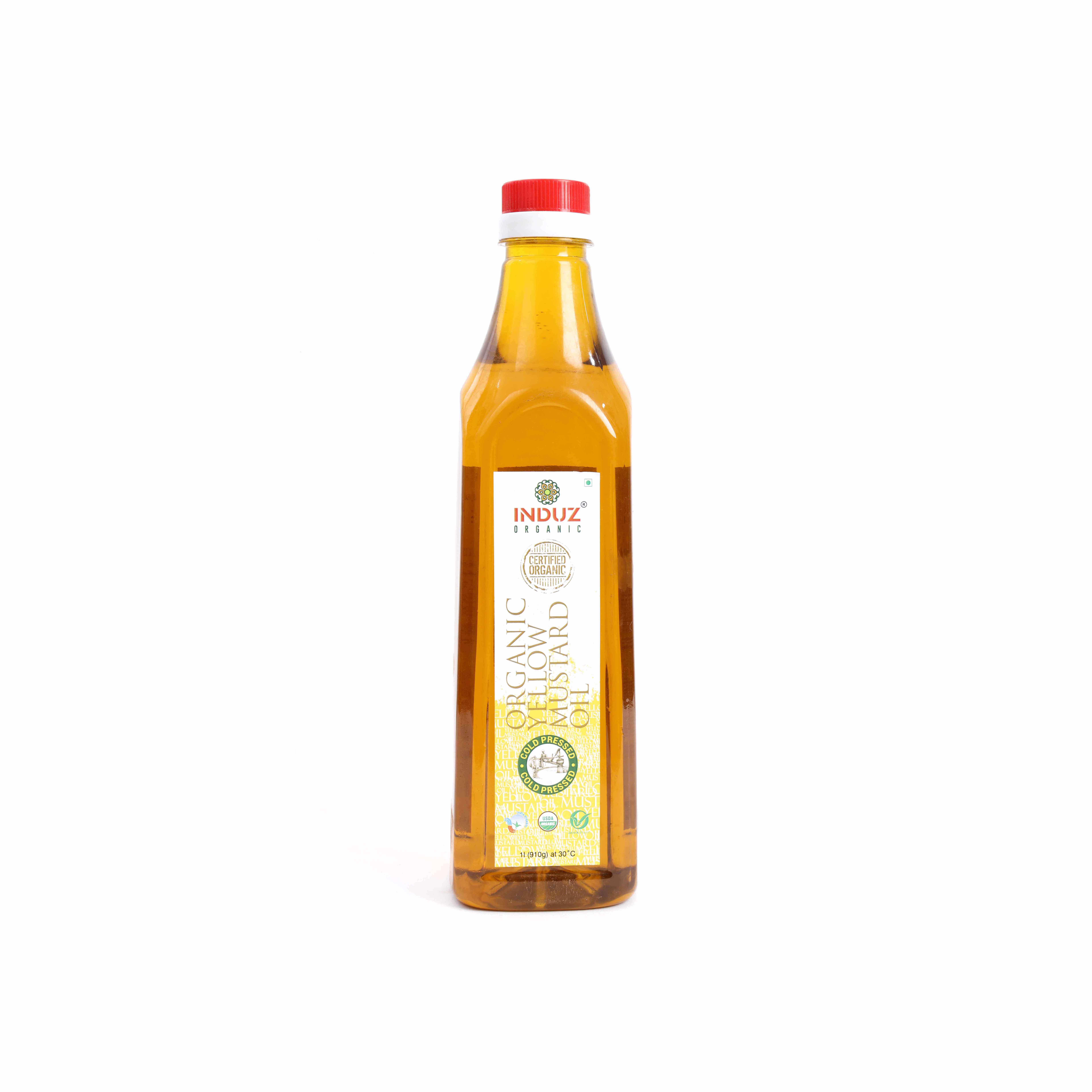 Induz Organic Mighty Yellow Mustard Oil (Cold Pressed)