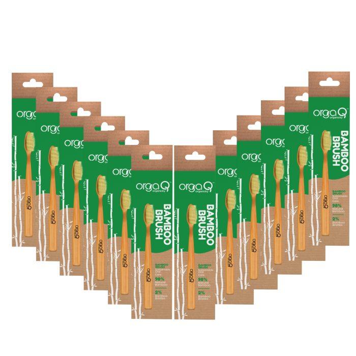 ORGAQ BAMBOO BRUSH BAMBOO BRISTLE 12 Pc