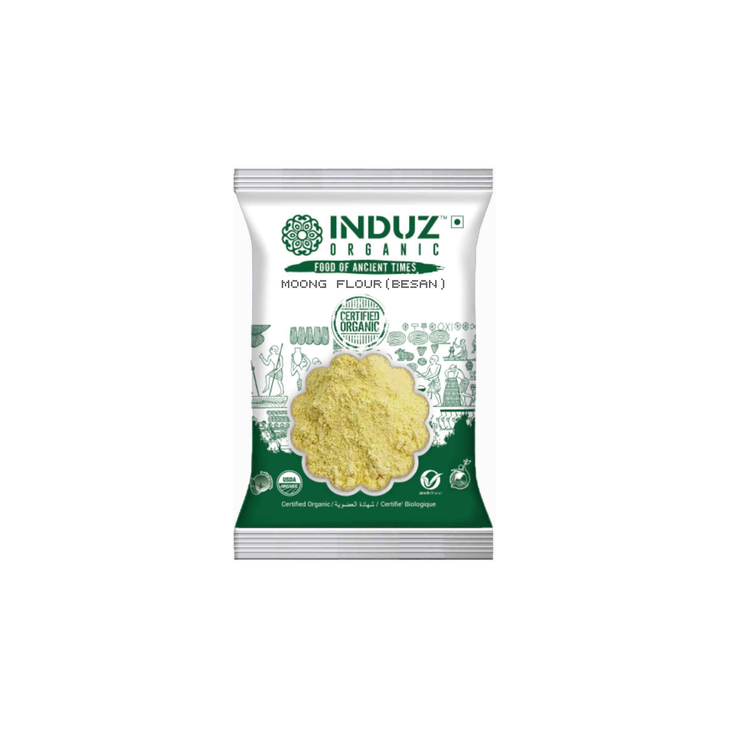 Induz Organic Moong Flour (Besan) (VACCUM PACK)
