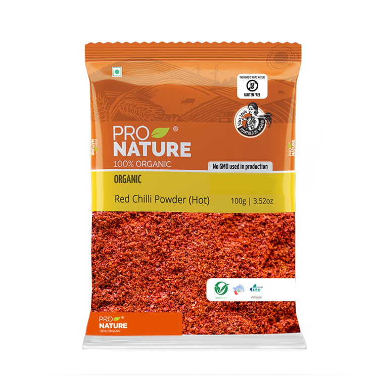 PRO NATURAL ORGANIC RED CHILLI POWDER ( HOT)