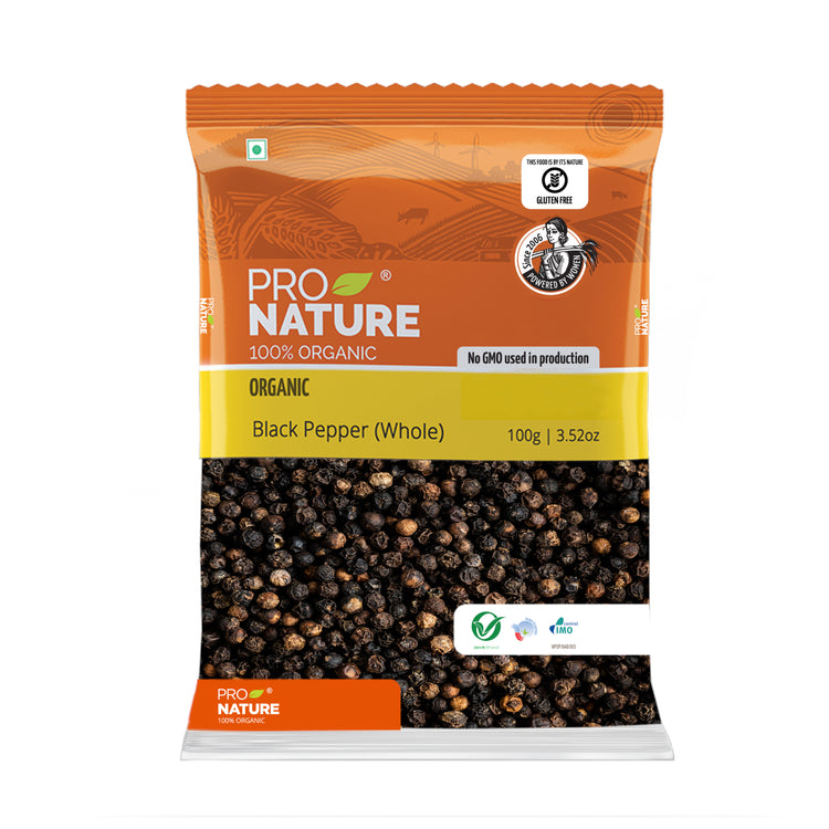 PRO NATURAL ORGANIC BLACK PEPPER ( WHOLE)