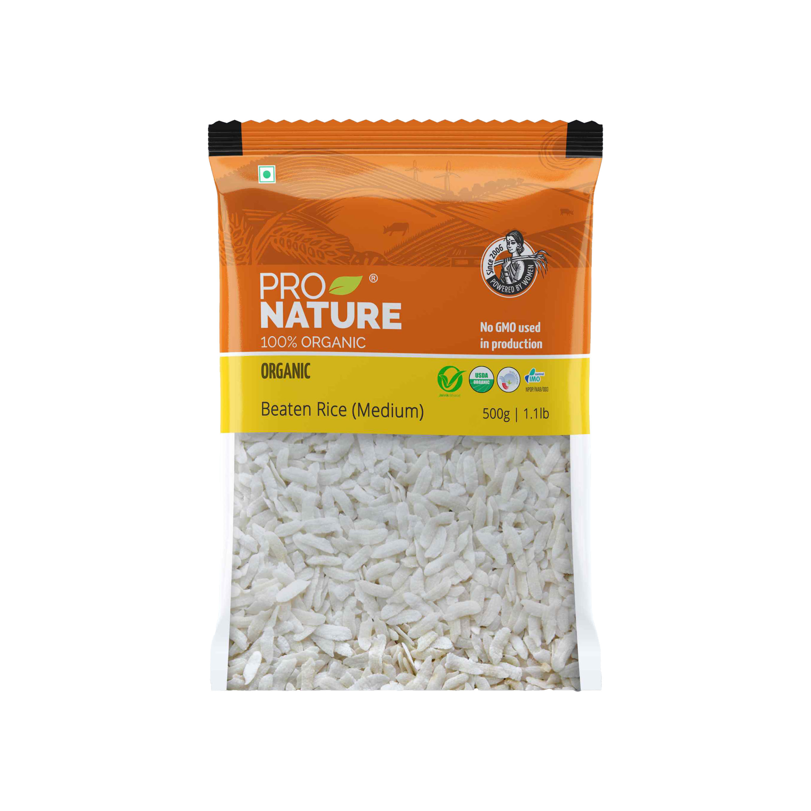 PRO NATURAL ORGANIC BEATEN RICE ( MEDIUM POHA)