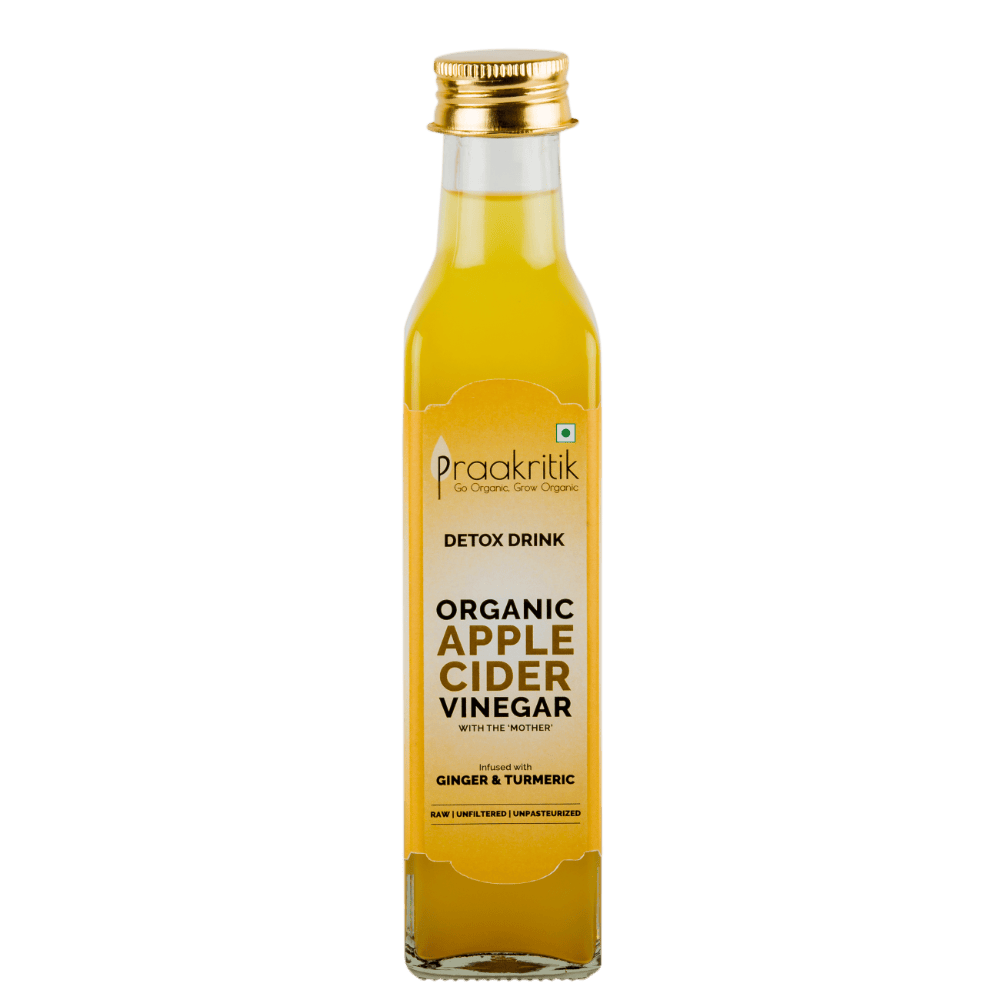 Praakritik Organic Apple Cider Vinegar with Ginger & Turmeric