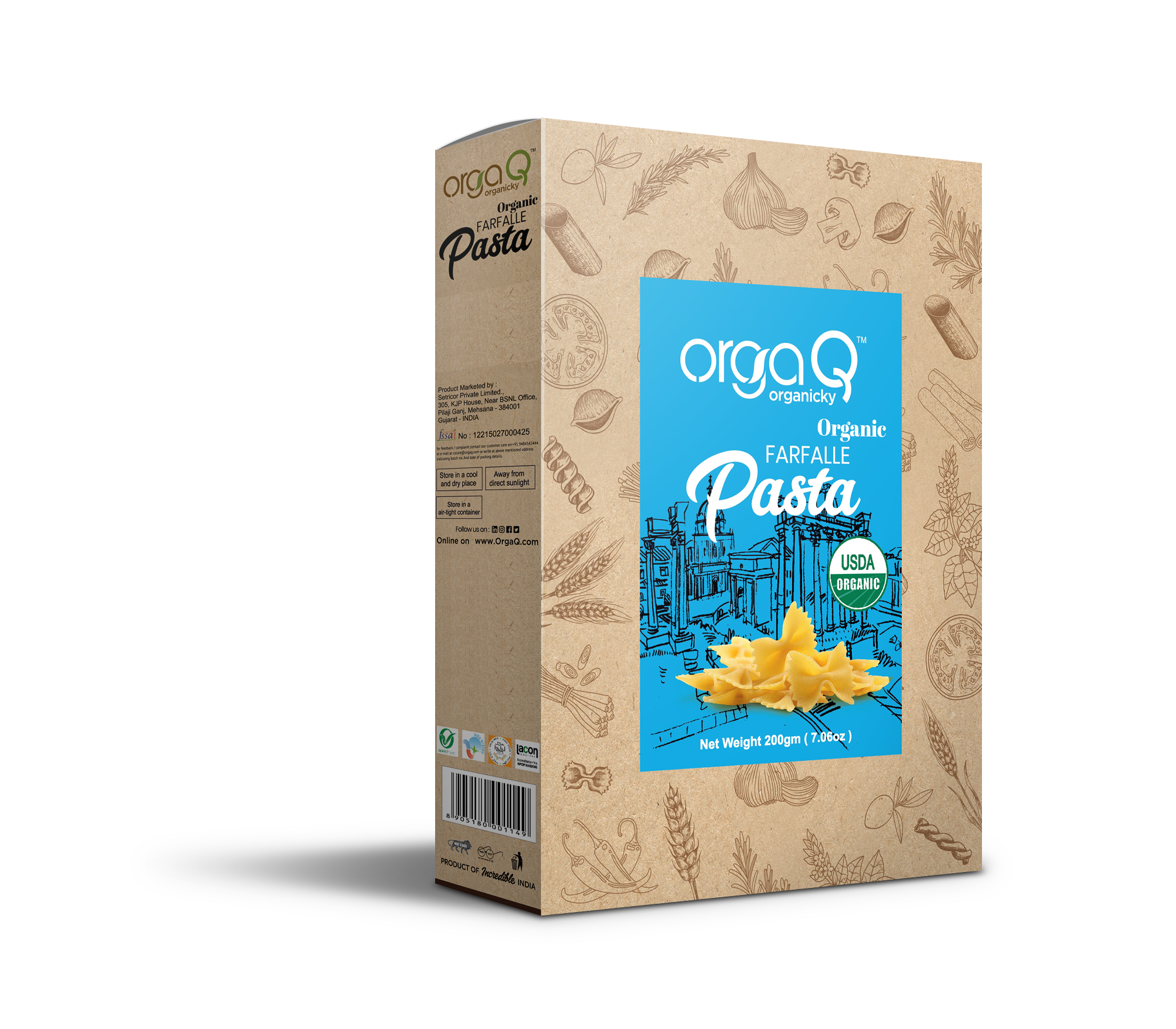 Orgaq Farfalle Pasta