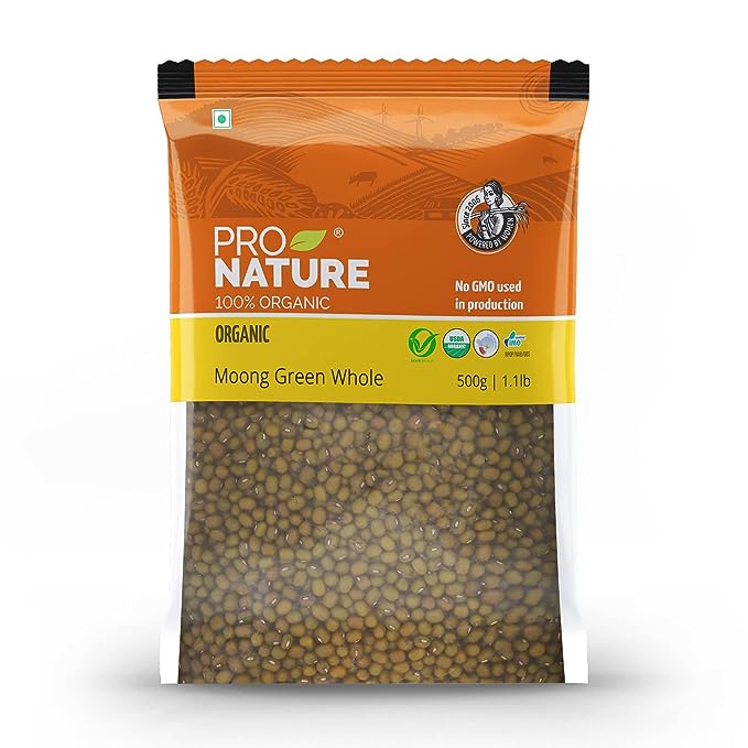 PRO NATURAL ORGANIC MOONG GREEN ( WHOLE)