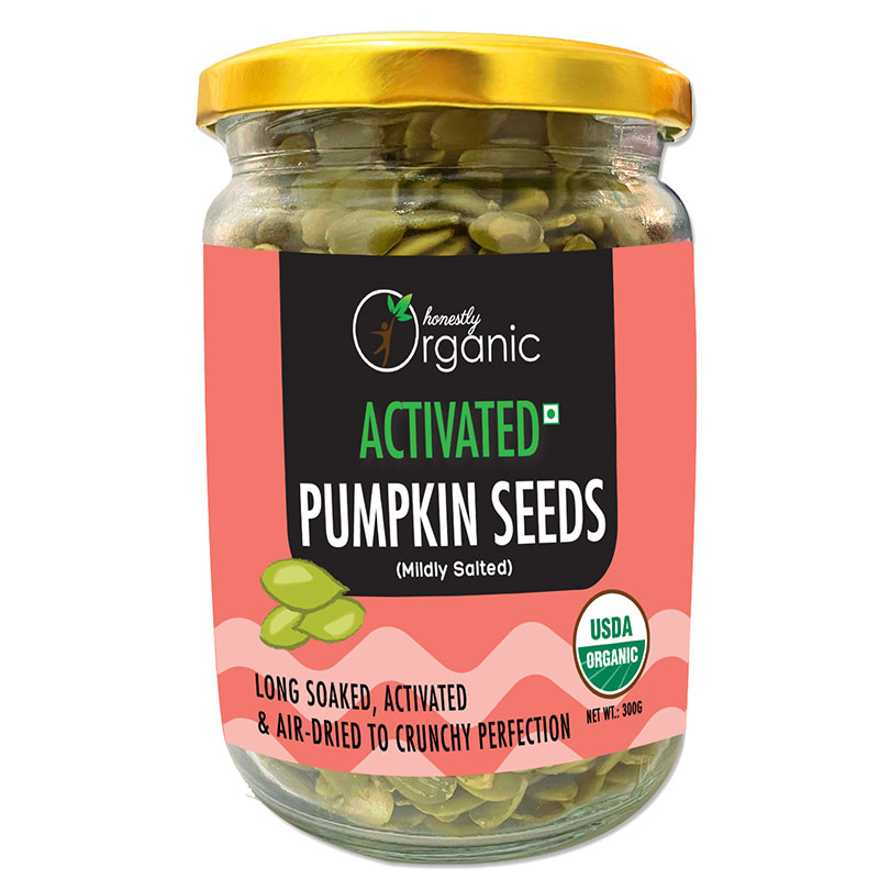 D-Alive Activated Organic Pumpkin Seeds - Mildly Salted (USDA Organic, Long Soaked & Air Dried to Crunchy Perfection)