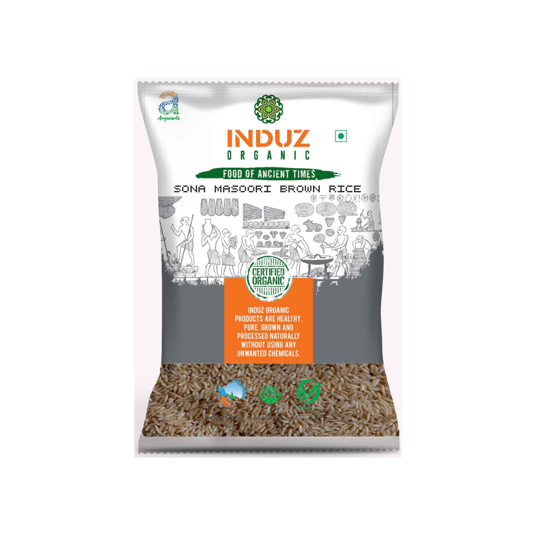 Induz Organic Sona Masoori Brown